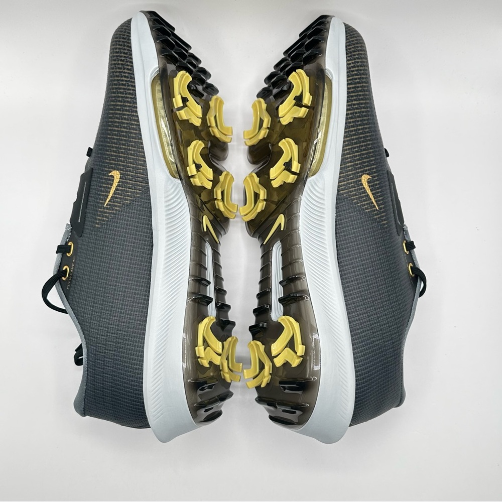 Men’s - Nike Air Zoom Infinity Tour 2 Black Gold Golf FD0217-003 New - Picture 8 of 16